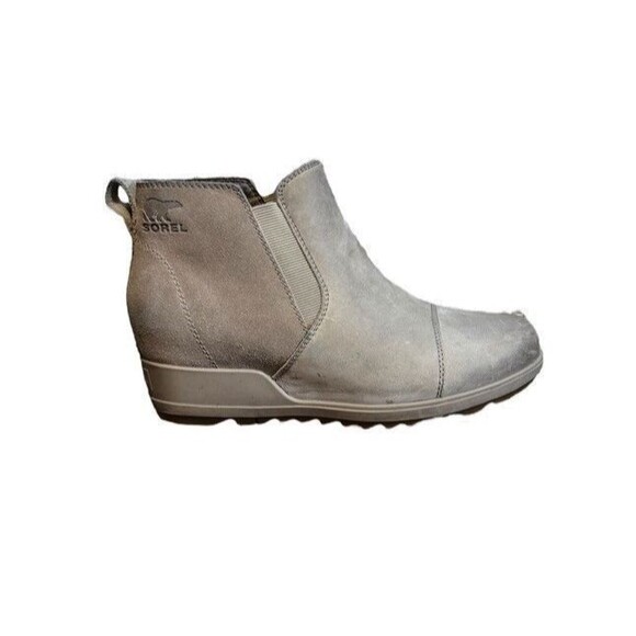 Sorel Womens Evie Tan Leather Chelsea Ankle Boots Slip On Size US 9.5 - EU 40.5 - Picture 1 of 11